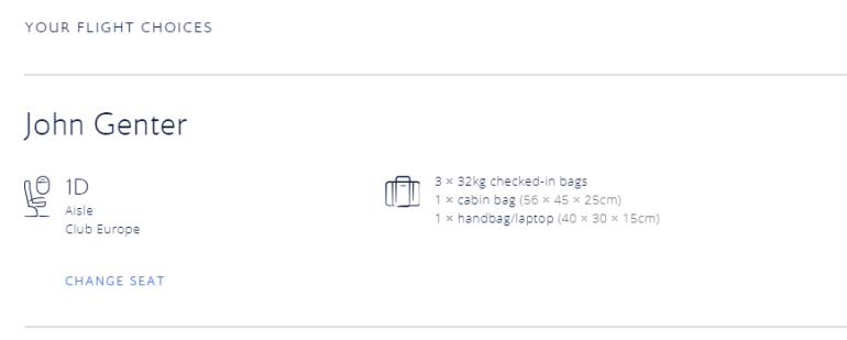 euro traveller ba baggage allowance