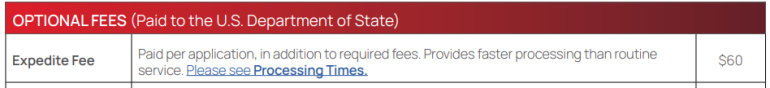 travel.gov passport renewal fee