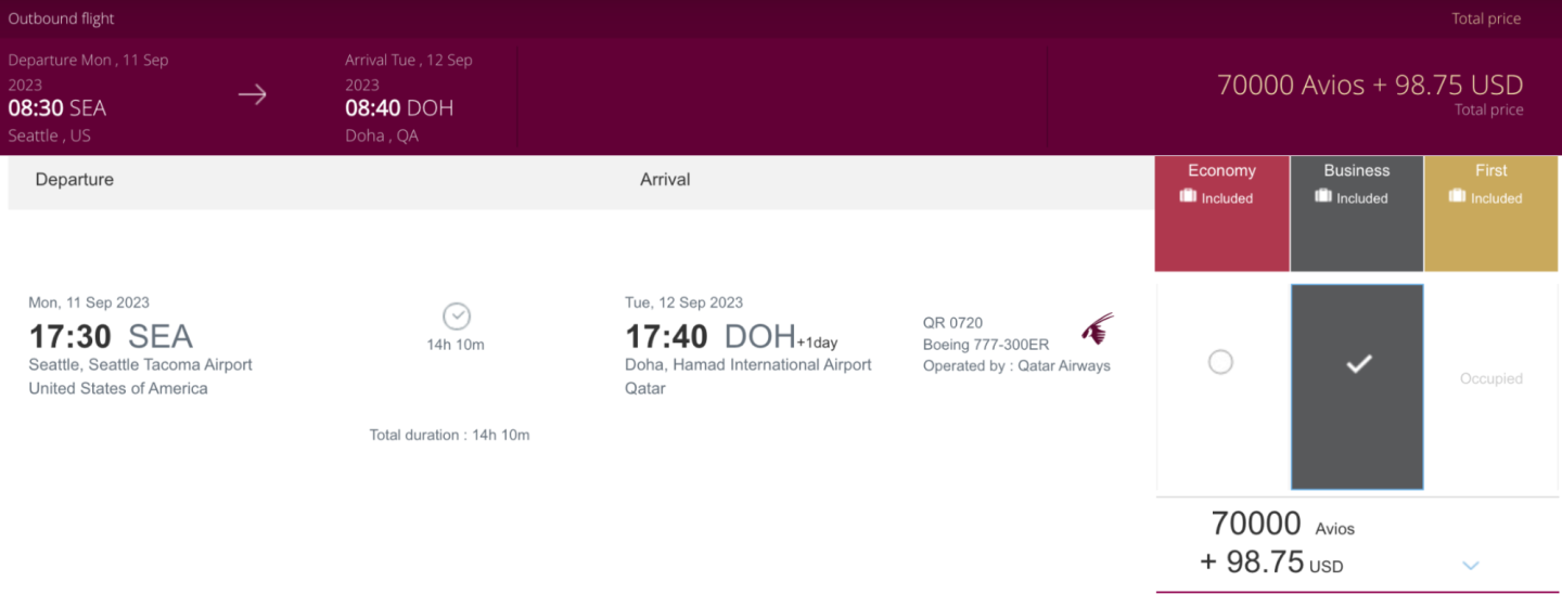 qatar airways travel itinerary