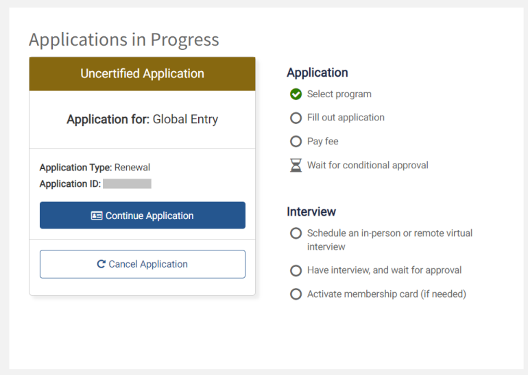 travel card with global entry