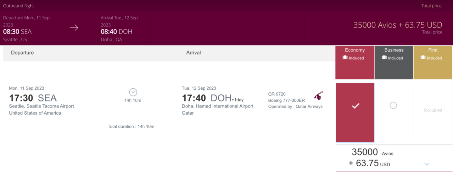 qatar airways travel itinerary