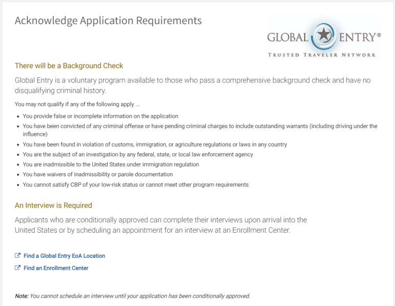 travel card with global entry