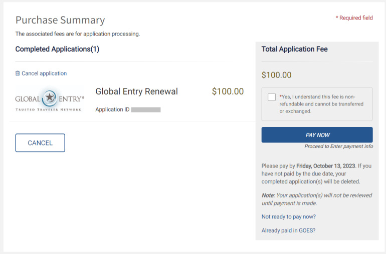 travel card with global entry