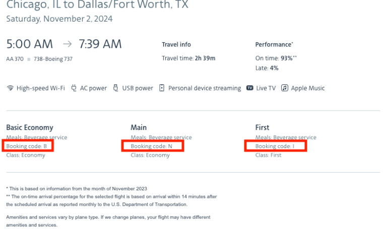 booking class travel meaning