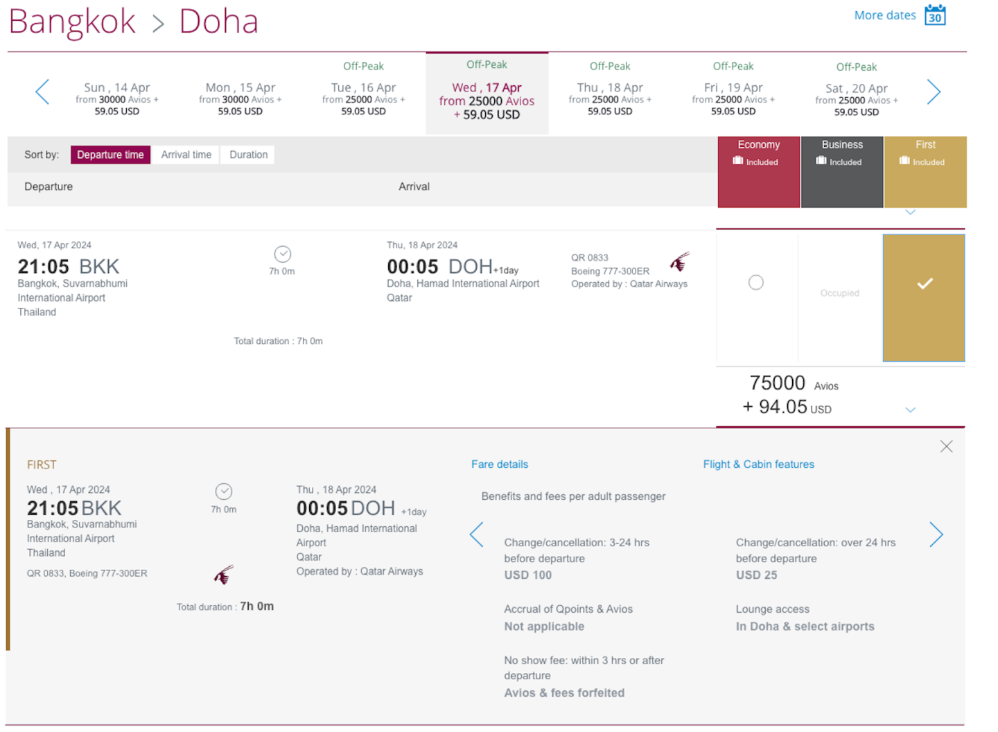 qatar airways classes of travel