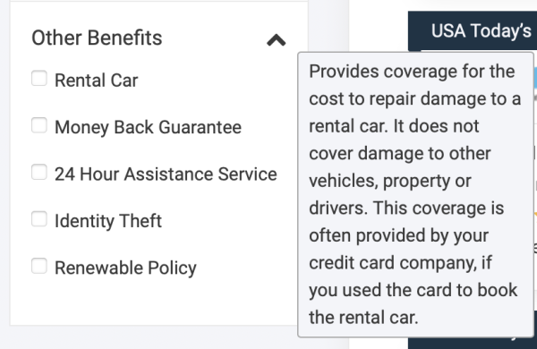 travel insurance for car seat