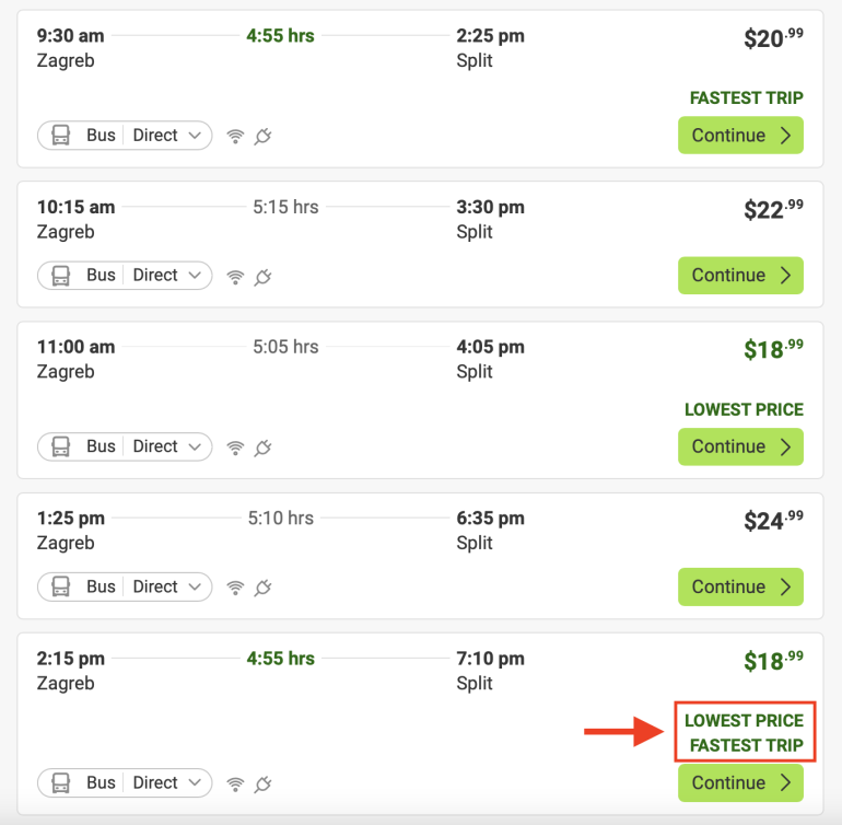 long distance travel buses