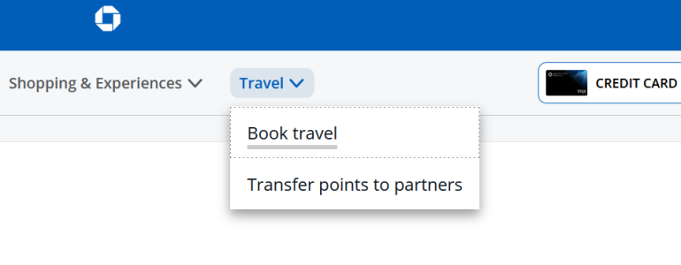 chase travel website not working