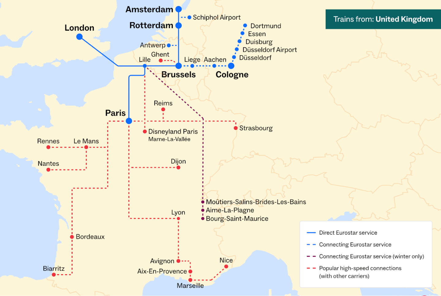 eurostar travel times