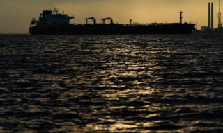 TEESSIDE, ENGLAND - MARCH 09: The ‘Tavistock Square’ crude oil tanker, leaves the ConocoPhillips oil terminal after loading on March 09, 2026 in Teesside, England. Global oil prices have risen to their highest levels since 2022 following an escalation of the US-Israel war with Iran. Brent crude, the international benchmark, surged past the $100 psychological threshold. Liquid Natural Gas (LNG) prices have also seen a 50% increase since the US and Israel attacked Iran. The war has effectively closed the Strait of Hormuz which sees over a fifth of the global oil and LNG trade pass through narrow gulf.