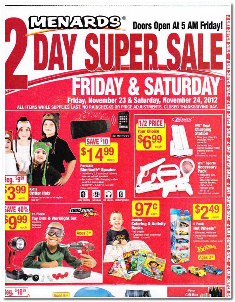 Menards Black Friday Ad is One of the Last Big Ads to Arrive - NerdWallet | Shopping