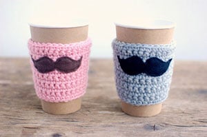 the cozy project - His and Hers Mustache Cozies
