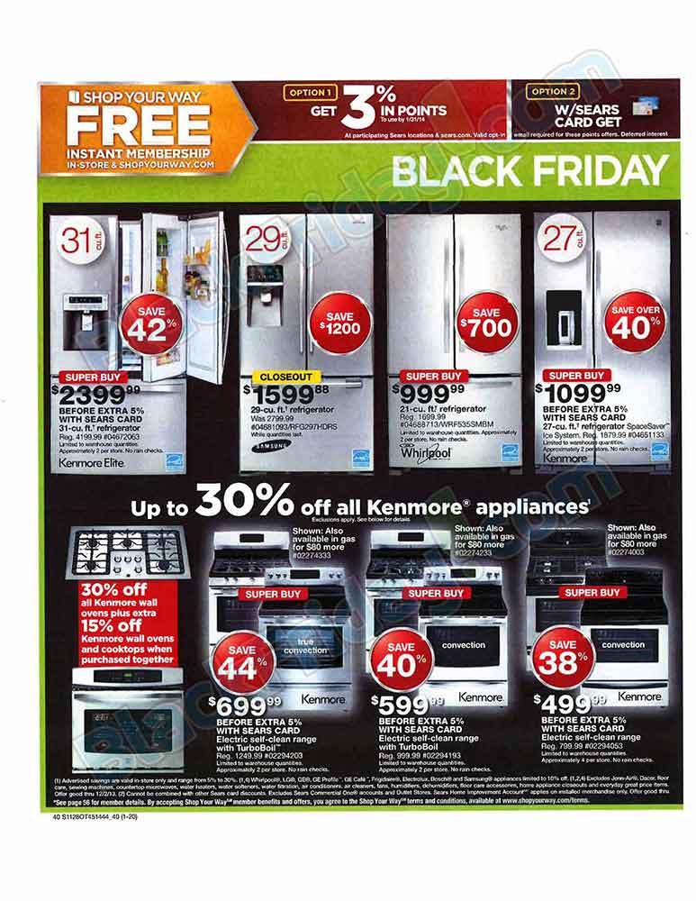 Sears Black Friday Deals and Sales 