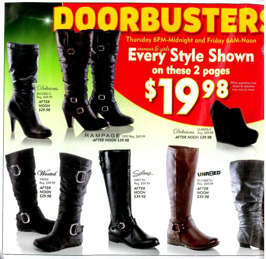 shoe carnival boots on sale