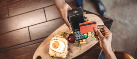 Credit card is declined while person is trying to pay for brunch.