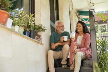Person, Sitting, Cup