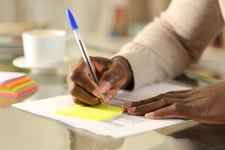 Person, Writing, Pen