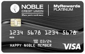 Noble Credit Union MyRewards Platinum Visa® Credit Card