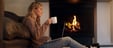 Fireplace, Indoors, Person
