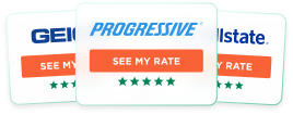 Sample quote cards from top-rated car insurance carriers