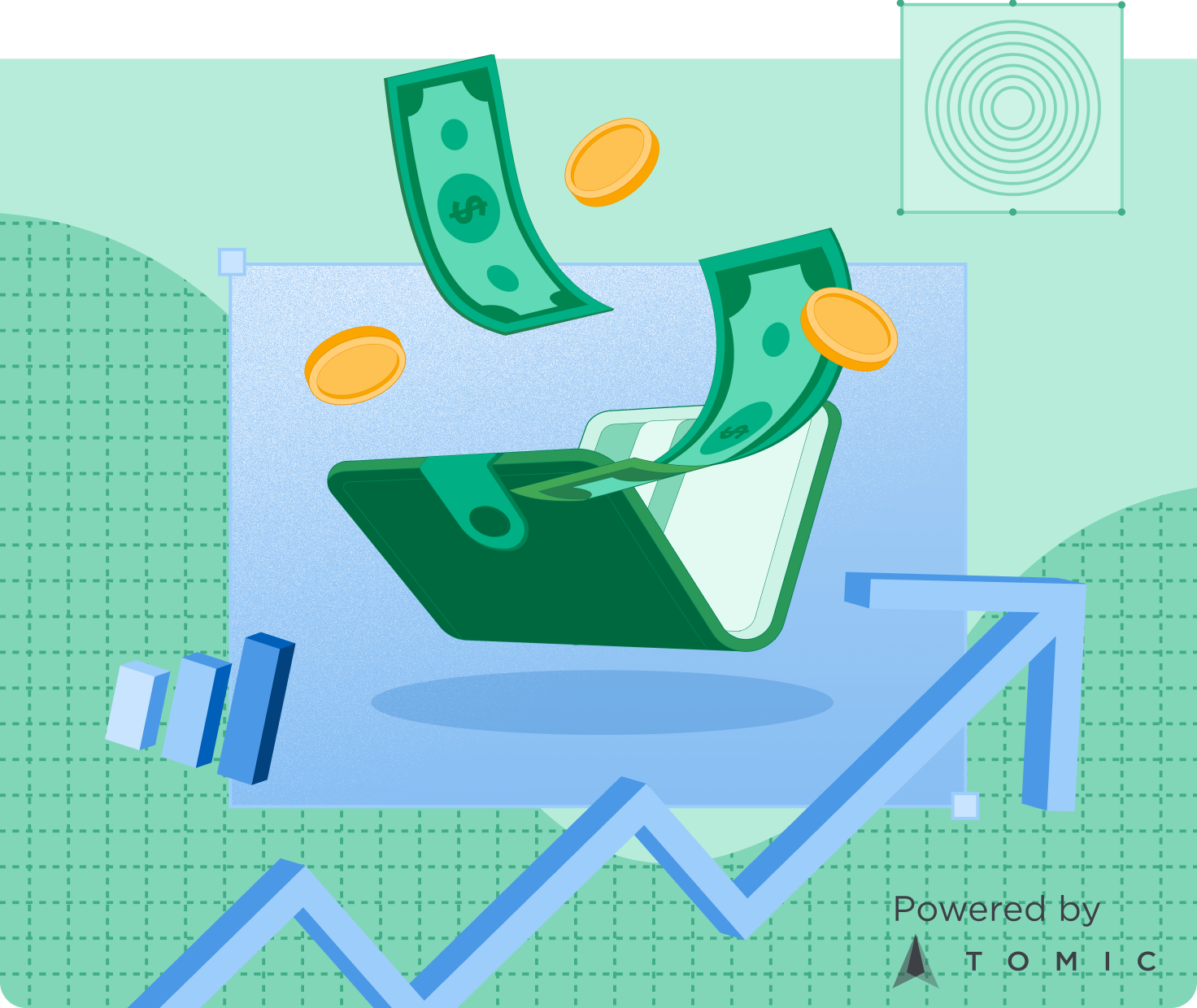 Money, coins and a wallet