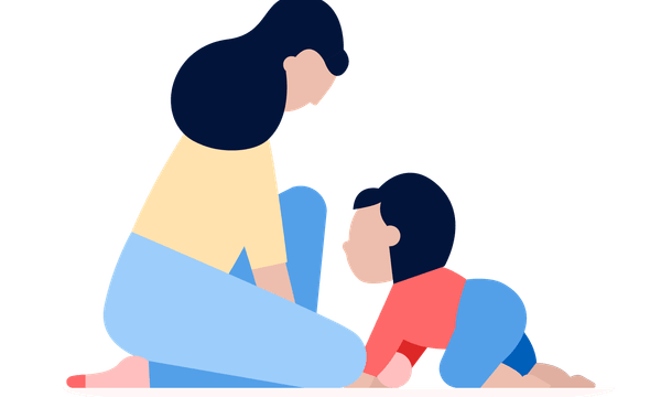 Life Insurance illustration of mother with young child
