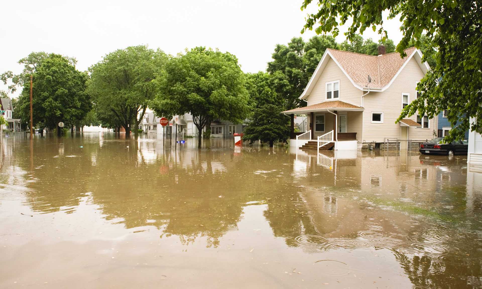 flooded house