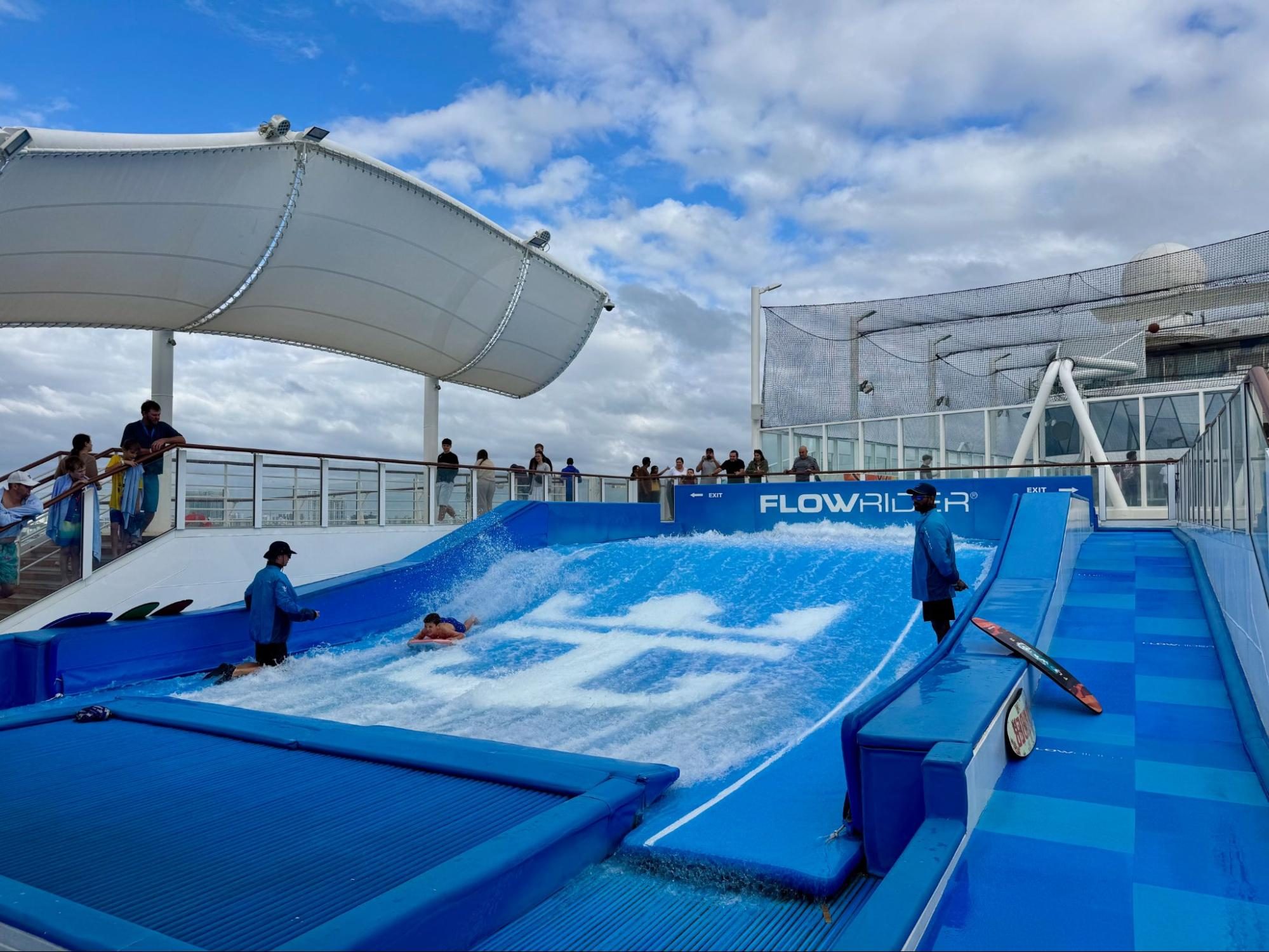 Person, Sliding, Water